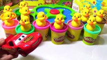 Learn Colors Play doh with Donald Duck, Mickey Mouse, Hello Kitty, Doremon Molds, Little Yellow Duck