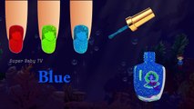 Learn Colors with Little Mermaid Nail Arts | Colours to Kids Children Toddlers Baby Learning Video