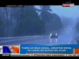 NTG: Tubig sa mga kanal, umapaw dahil sa lakas ng buhos ng ulan sa Ligao City, Albay