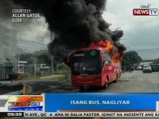 NTG: Isang bus, nagliyab sa bahagi ng Commonwealth Avenue, QC