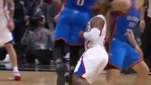 Russell Westbrook COLLISION with Chris Paul Causes Injury, CP3 BEATS UP a Chair