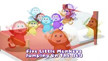 Пять маленьких обезьян Прыжки на кровати потешки
