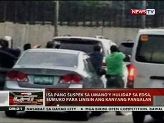 Isa pang suspek sa umano'y hulidap sa EDSA, sumuko para linisin ang kanyang pangalan
