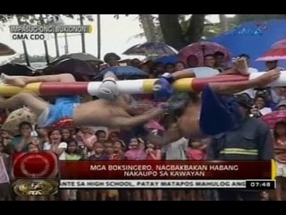 24 Oras: Mga boksingero, nagbakbakan habang nakaupo sa kawayan sa Bukidnon