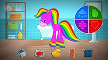 Радуга лошадь для детей уход за геймплей видео для детей | андроид обучающая игра видео