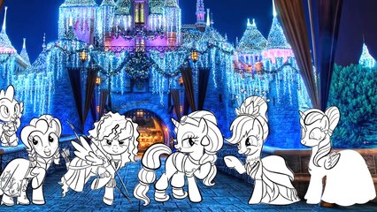 MY LITTLE PONY Transforms Into DISNEY PRINCESS - Speed Drawing Coloring Videos For Kids