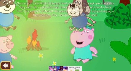 Hippo Peppa Fairy Tale - Three Little Pigs Inspired Game - Peppa Hippo Bedtime Stories Game For Kids