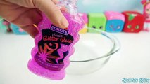 DIY Glitter SLIME! How to Make Super SHINY STRETCHY MLP Pinkie Pie Pink SLIME Putty with SHOPKINS