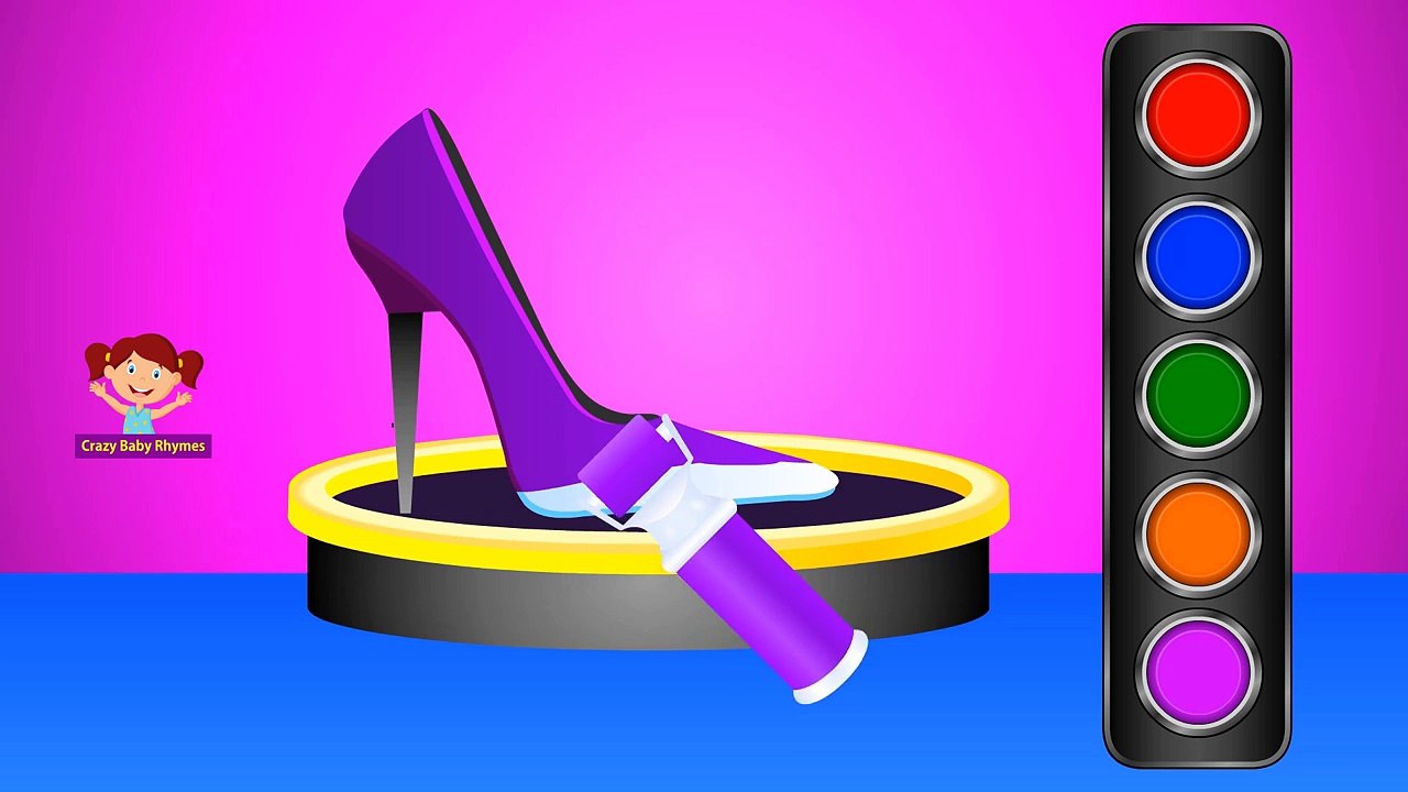 Learning Colors with Lipstick, Colors with High Heels, Surprise Nail Arts Colours to Baby Play Video