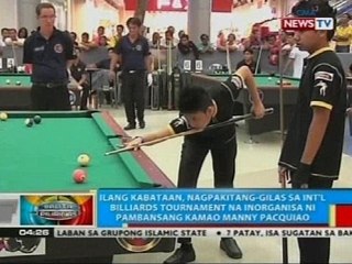 Ilang kabataan, nagpakitang-gilas sa int'l billiards tournament na inorganisa ni Manny Pacquiao