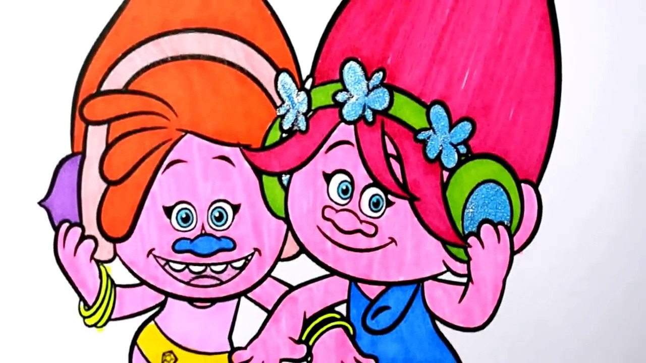 Dreamworks TROLLS poppy Vs. Shopkins DONATINA New Season Coloring Book Page for Kids