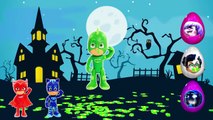 PJ Masks Colors for Children to Learn with Owlette Catboy Gekko Halloween Surprise egg Colours Kids