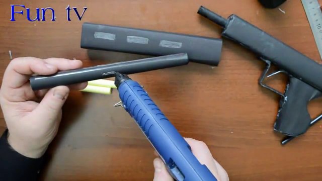 Как сделать из бумаги пистолет с подствольным гранатометом который стреляет. Оружие из бумаги