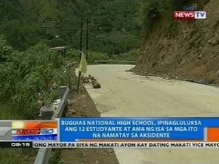 BNHS, ipinagluluksa ang 12 estudyante at ama ng isa sa mga ito na namatay sa aksidente