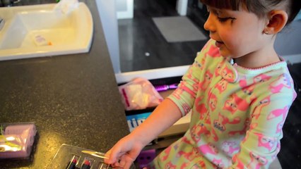 Bad Baby Makeup Fail BLOODY Cheek - Toy Freaks Out!