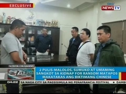 2 pulis-Malolos, sumuko at umaming sangkot sa kidnap-for-ransom
