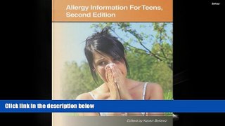 Read Book Allergy Information for Teens (Teen Health Series)   For Ipad