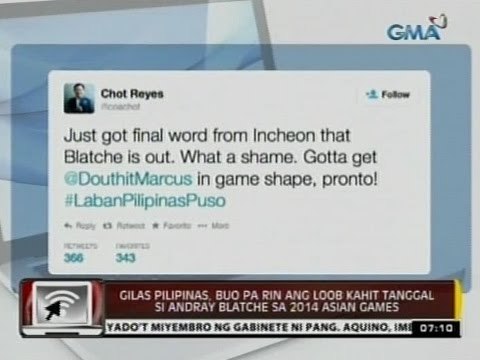 Gilas Pilipinas, buo pa rin ang loob kahit tanggal si Andray Blatche sa 2014 Asian Games