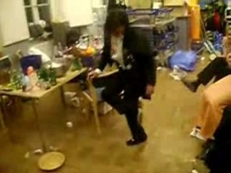 Drunk Tries To Keep His Balance