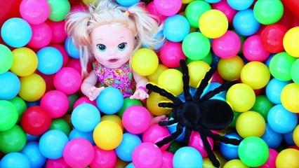 Giant Spider Attack Baby Alive Doll Ball Pit Pool Baby Alive