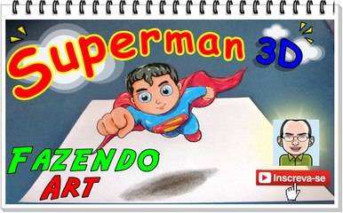 Superman - How to draw Superman chibi style, 3D simple.