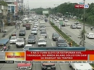4 na u-turn slots sa Katipunan Ave., tinanggal ng MMDA bilang solusyon daw sa mabigat na trapiko