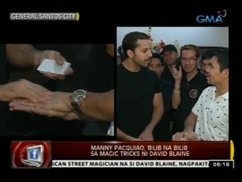 24 Oras: Manny Pacquiao, bumilib sa magic tricks ni David Blaine