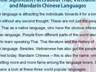 Thai | Vietnamese Languages Centre | Stanford Singapore