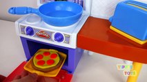 Играть Doh Кухня Набор продуктов питания Пицца Хэллоуин тыква Cooking Видео для детей