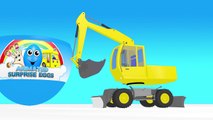 Excavator Digger 3D for Kids to Learn Colors & Numbers   Surprise Eggs Colours Counting for Toddlers