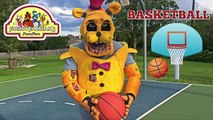 Five Nights at Freddys FREDBEAR plays NBA Basketball: CHICA, Foxy, Minecraft, OLAF, Balloon Boy