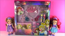 Disney Princess Royal Cosmetic Set! Lip Balm Necklace Nail Polish Tiara! Shopkins Surprise