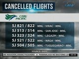 24 Oras: Ilang flights, kanselado dahil sa masamang panahon