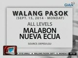 24 Oras: Klase sa lahat ng antas ng eskwela sa Nueva Ecija at Malabon, suspendido bukas