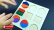 Learn SHAPES vesves COLORS with wooden puzzle pieces. Educational for kids. Lets play kids.