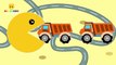 Learn Colors with Pacman Trucks - Colours for Kids to Learn - Trucks for Kids - Learning Videos