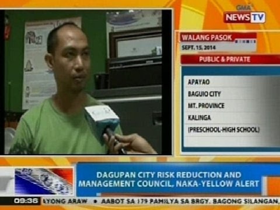 NTG: Dagupan City Disaster Risk Reduction and Management Council, naka-yellow alert