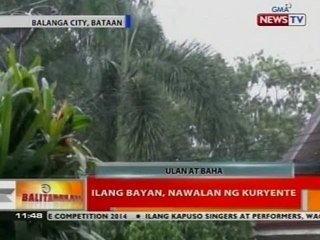 BT: Ilang bayan, nawalan ng kuryente