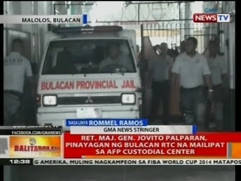 BT: Ret. Maj. Gen. Palaparan, pinayagan ng Bulacan RTC na mailipat sa AFP Custodial Center