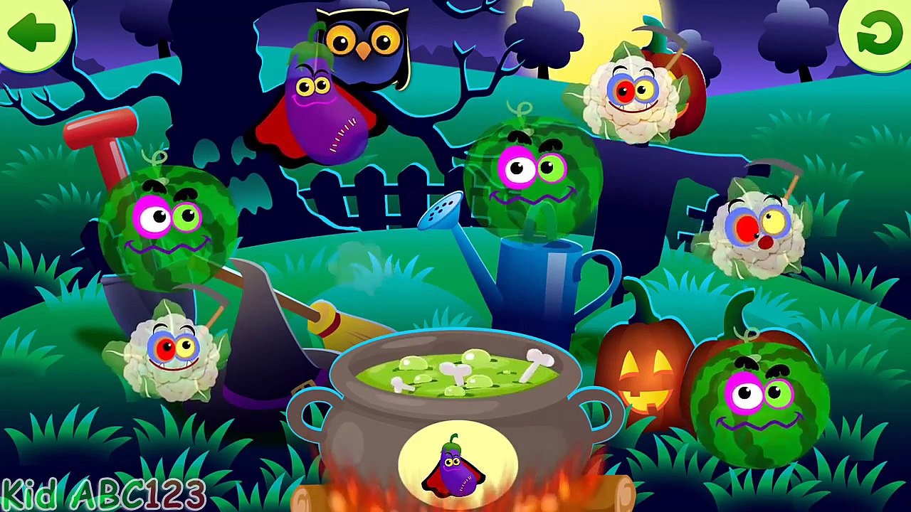 Learn Color and Shapes in Funny Food - Game for Kids