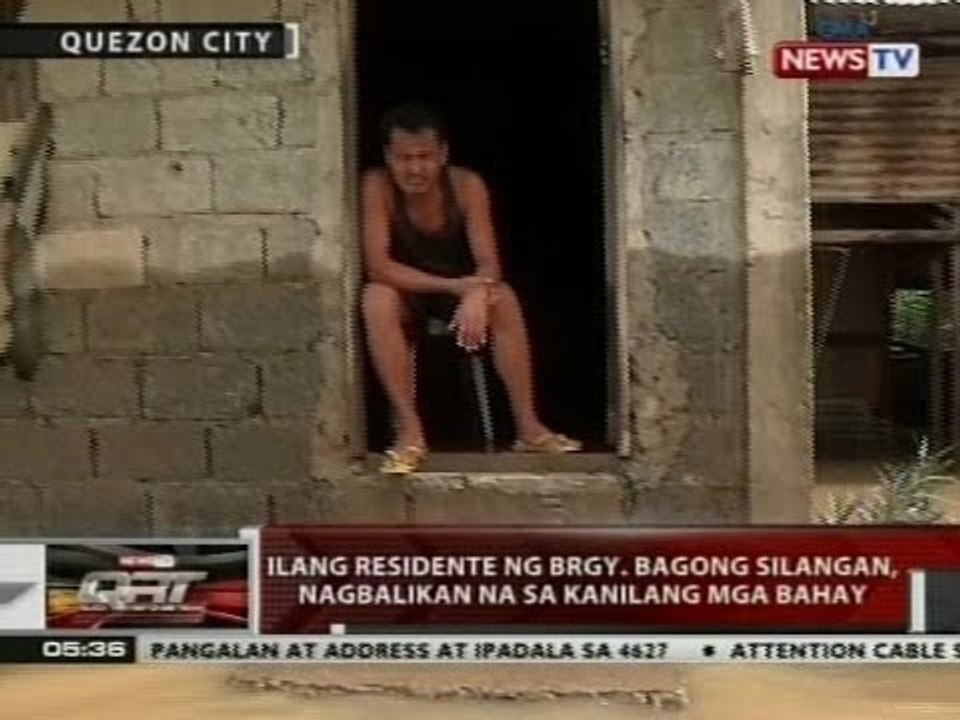 QRT: Ilang residente sa Brgy. Bagong Silangan, nagbalikan na sa kanilang mga bahay
