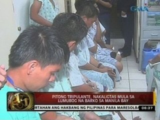 24 Oras: 7 tripulante, nakaligtas mula sa lumubog na barko sa Manila Bay