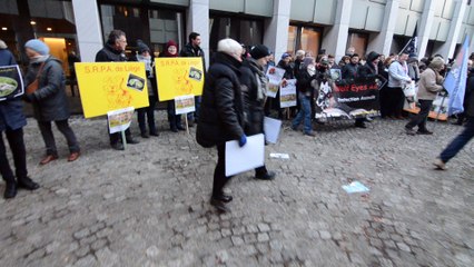 Rassemblement pour Bruni devant le palais de justice de Huy