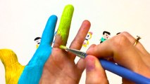 Learn Colors Doraemon Body Hand Paint Family Finger Song Nursery Rhymes Learning Video for Children