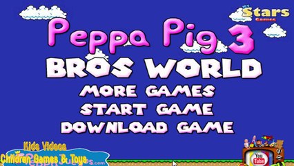 Peppa Pig Bros world is faster than Super Mario Bros - Fun Kid Games Full HD