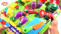 Learn fruits  and vegetable names with Velcro Cutting Toy Set   Tom Kids’ Toys 2017