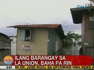 UB: Ilang barangay sa La Union, baha pa rin