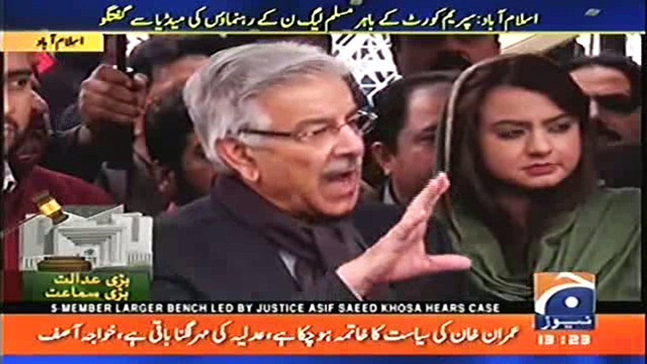 A journalist asks Khawaja Asif "Did Nawaz Sharif has ever built any charity organization like Shaukat Khanum Hospital et