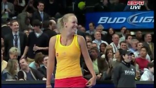 Maria Sharapova Dance With Man On Tennis Court
