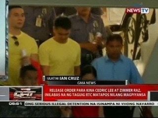 Release order para kina Cedric Lee at Zimmer Raz, inilabas na ng Taguig RTC